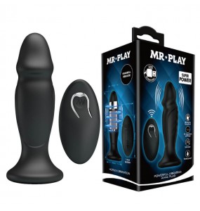 MR PLAY - Remote-Controlled Vibrating Anal Plug ll (Chargeable - Black)